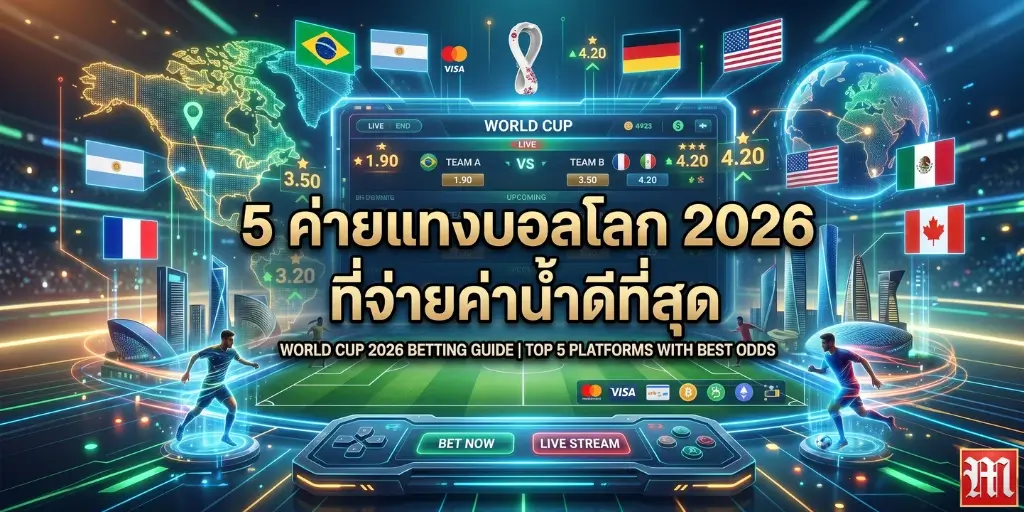 5 ค่ายแทงบอลโลก 2026 ที่จ่ายค่าน้ำดีที่สุด